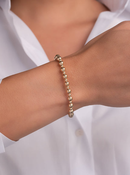 Zoe Lev 14K Gold 3mm and 5mm Bead Bracelet