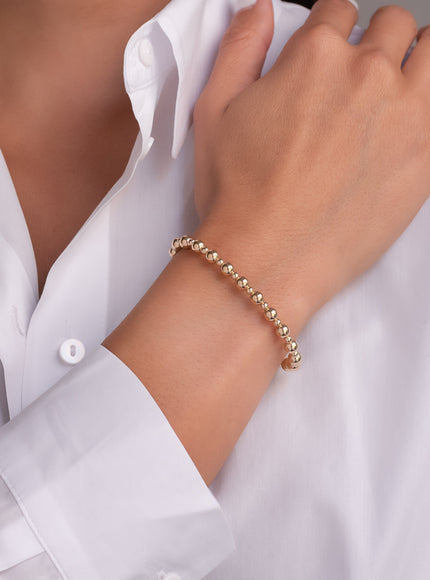 Zoe Lev 14K Gold 3mm and 5mm Bead Bracelet