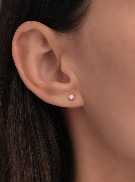 Zoe Lev 4 Prong Diamond Stud Earrings