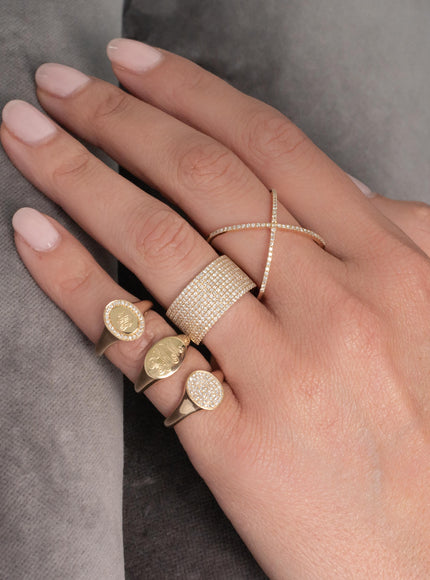 Zoe Lev Diamond X Ring