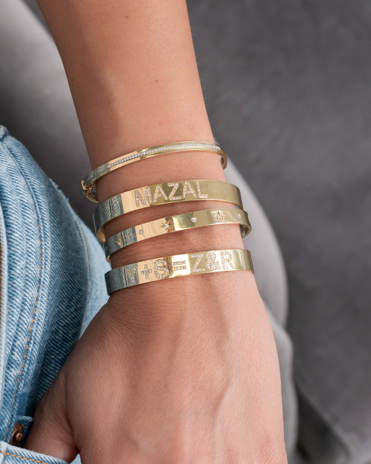 Zoe Lev 14K Gold Diamond Sunburst Cuff