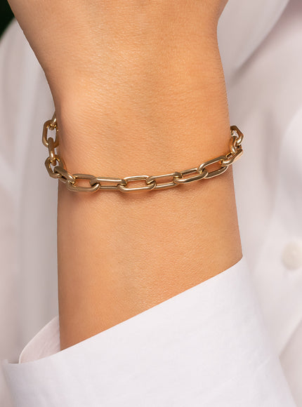 Zoe Lev 14K Gold Extra Large Open Link Chain Bracelet