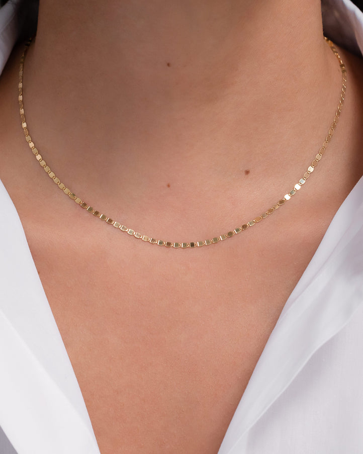 Zoe Lev 14K Gold Mirror Chain Link Necklace