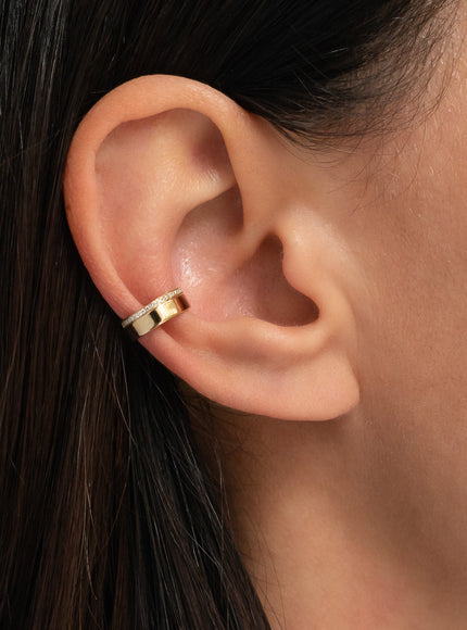 Zoe Lev Thick Diamond Ear Cuff