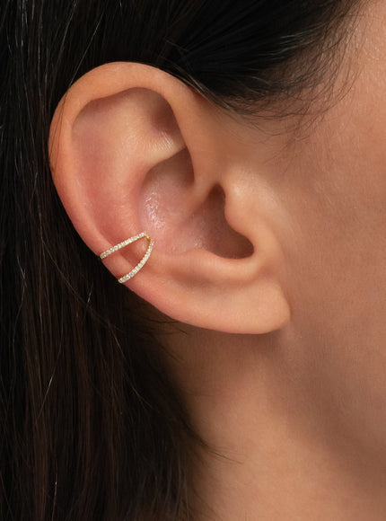 Zoe Lev Double Diamond Ear Cuff