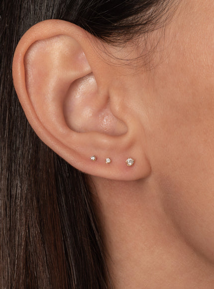 Zoe Lev 4 Prong Diamond Stud Earrings