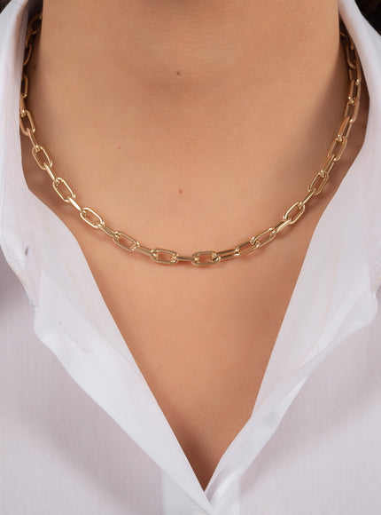 Zoe Lev 14K Gold Extra Large Open Link Chain Necklace