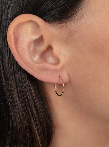 Zoe Lev 14K Gold Small Thread Hoop Earrings