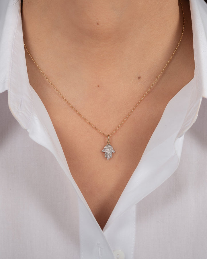 Zoe Lev 14K Gold Ball Chain Necklace