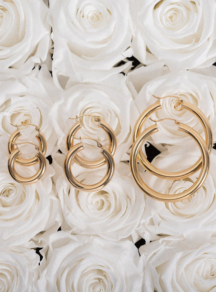 Zoe Lev 14K Gold Large Thick Hoop Earrings