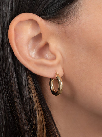 Zoe Lev 14K Gold Small Thick Hoop Earrings