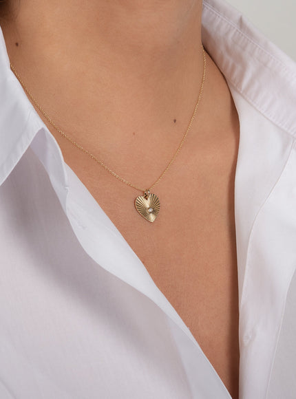 Zoe Lev Small One Love Heart Necklace