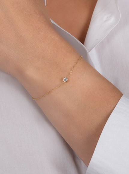 Zoe Lev Large Bezel Diamond Bracelet