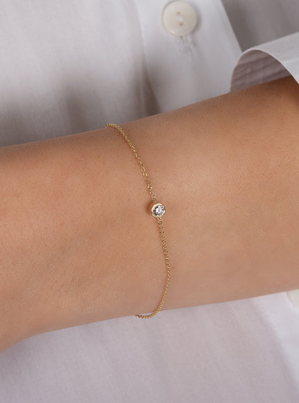 Zoe Lev Large Bezel Diamond Bracelet