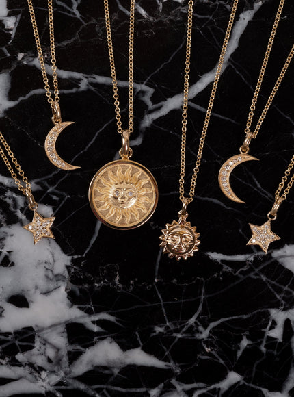 Zoe Lev 14K Gold Sun Necklace