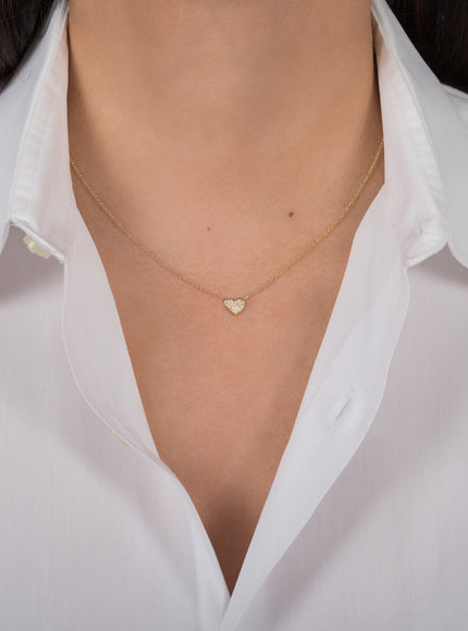 Zoe Lev Diamond Heart Necklace