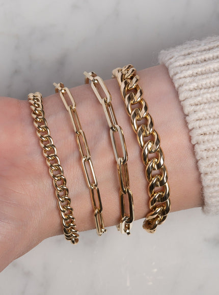 Zoe Lev 14K Gold Extra Large Paper Clip Chain Bracelet