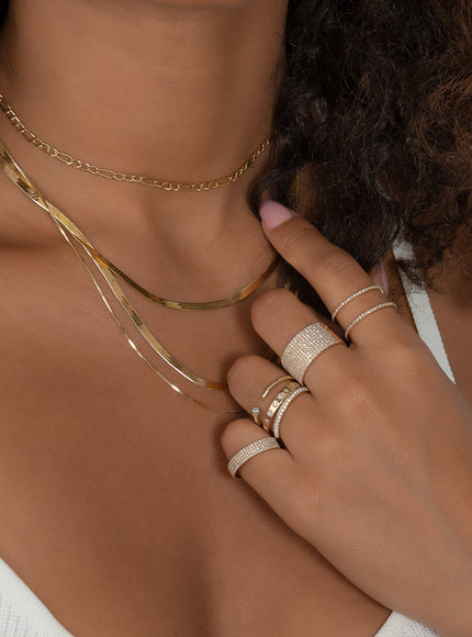 Zoe Lev Diamond Nail Cuff Ring