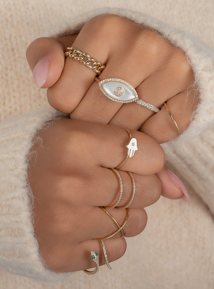 Zoe Lev 14K Gold Large X Ring