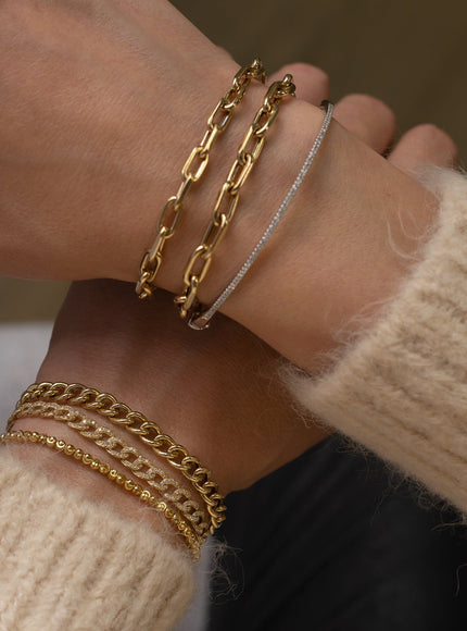 Zoe Lev 14K Gold Large Curb Link Chain Bracelet