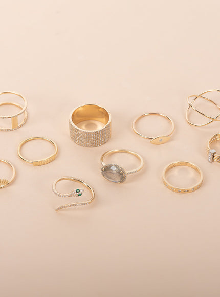 Zoe Lev Double Diamond Eternity Ring