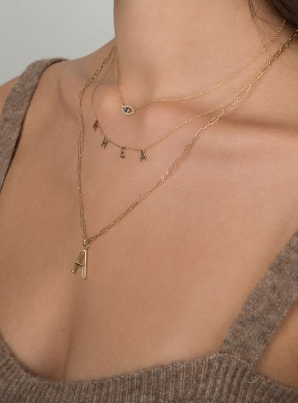 Zoe Lev Diamond and Sapphire Evil Eye Necklace