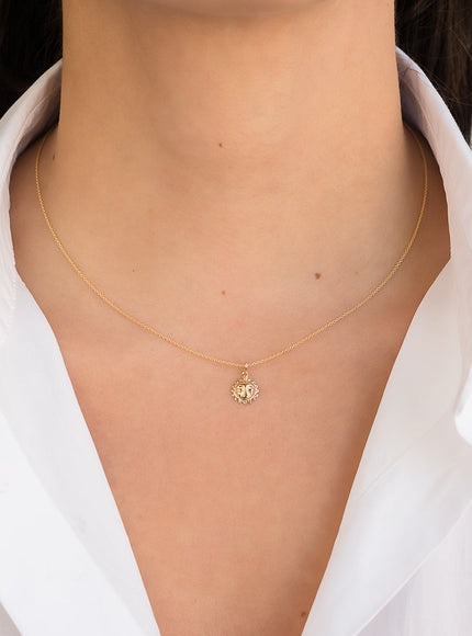 Zoe Lev 14K Gold Sun Pendant