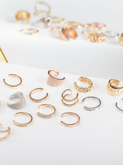 Zoe Lev Double Row Diamond Ear Cuff
