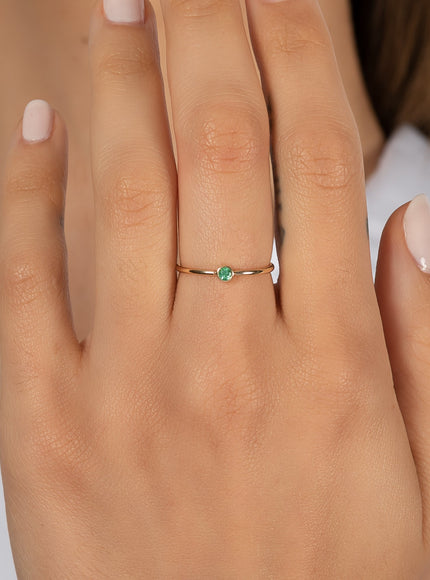 Zoe Lev Bezel Birthstone Ring