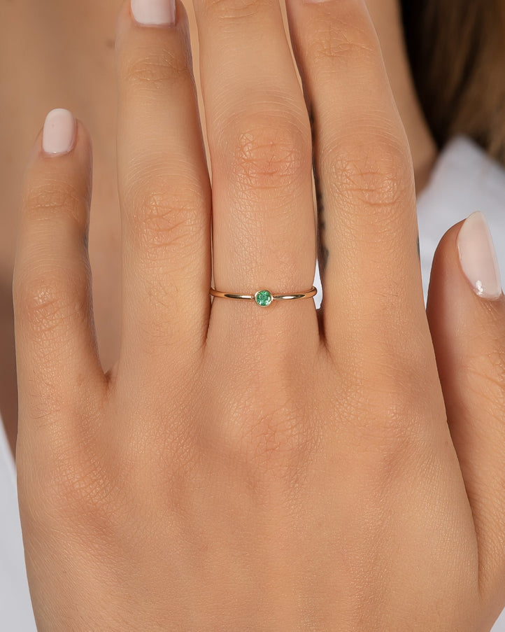 Zoe Lev Bezel Birthstone Ring