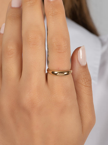 Zoe Lev 14K Gold Dome Band Ring