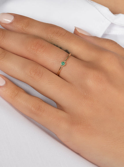 Zoe Lev Bezel Birthstone Ring