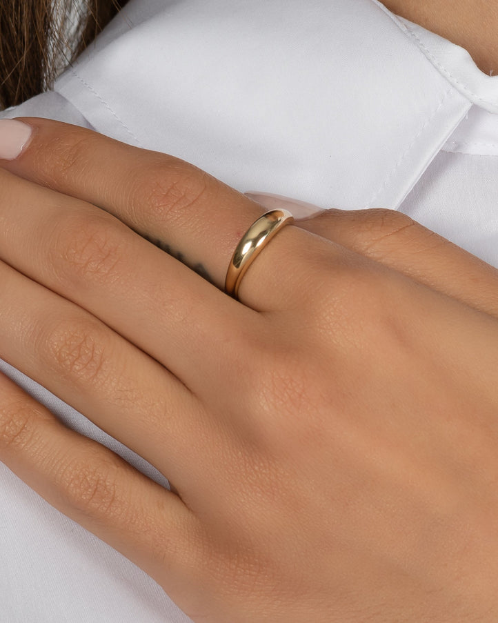 Zoe Lev 14K Gold Dome Band Ring