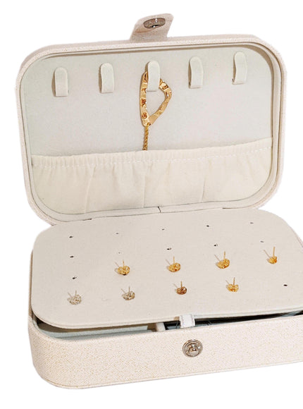 Crystal Monogram Travel Jewelry Box