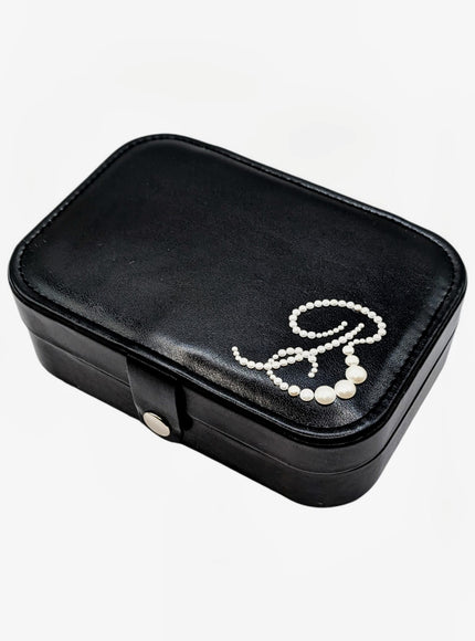 Crystal Monogram Travel Jewelry Box