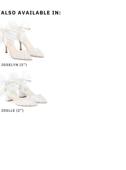 Bella Belle Joselyn Ivory Lace Ankle Strap Heels