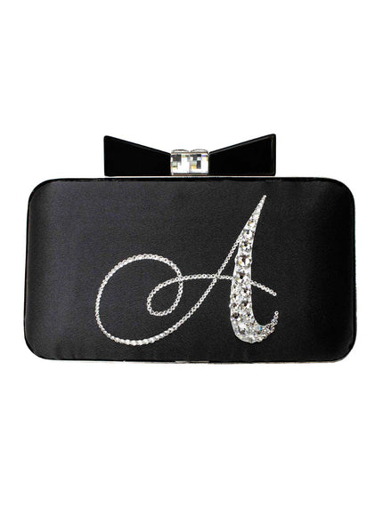 Joy Crystal Initial Bow Clutch
