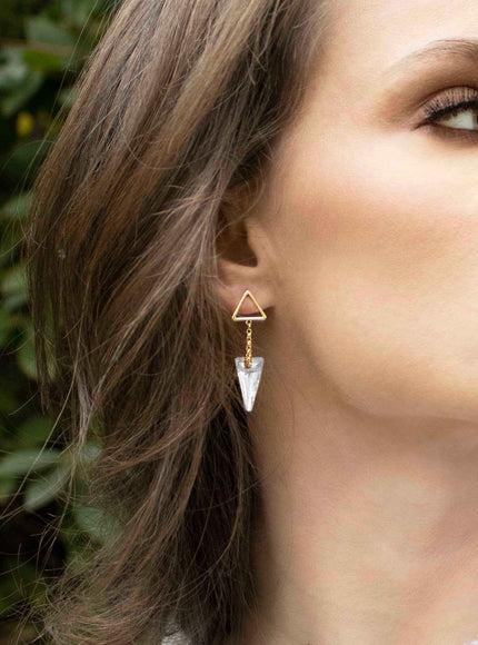 Julia Crystal Spike Drop Earrings