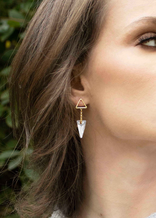 Julia Crystal Spike Drop Earrings