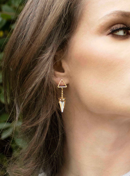 Julia Crystal Spike Drop Earrings