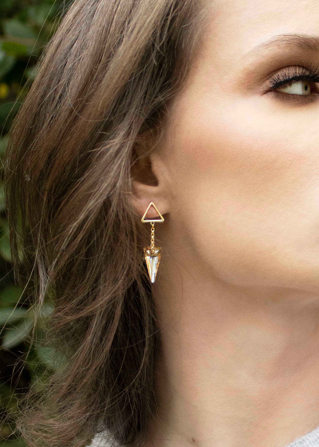 Julia Crystal Spike Drop Earrings