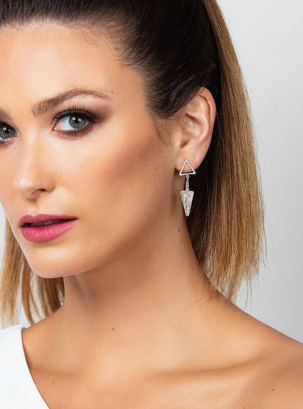 Julia Crystal Spike Drop Earrings