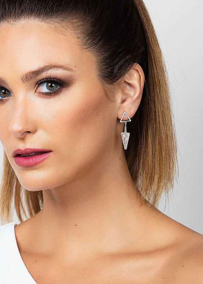 Julia Crystal Spike Drop Earrings