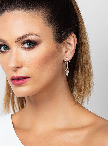 Julia Crystal Spike Drop Earrings