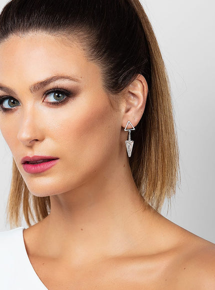 Julia Crystal Spike Drop Earrings