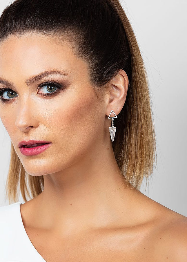 Julia Crystal Spike Drop Earrings