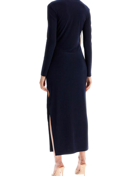 Norma Kamali maxi form-fitting dress with side