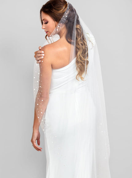 Kadence Pearl and Crystal Chapel Veil