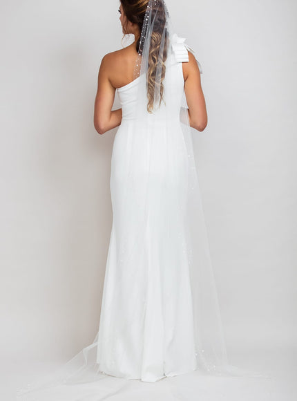Kadence Pearl and Crystal Chapel Veil
