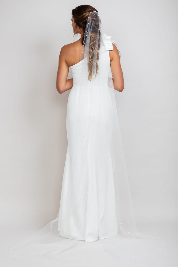 Kadence Pearl and Crystal Chapel Veil